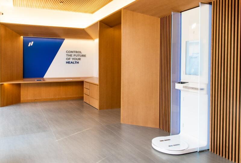 View of a Forward lobby showcasing the body scanner.